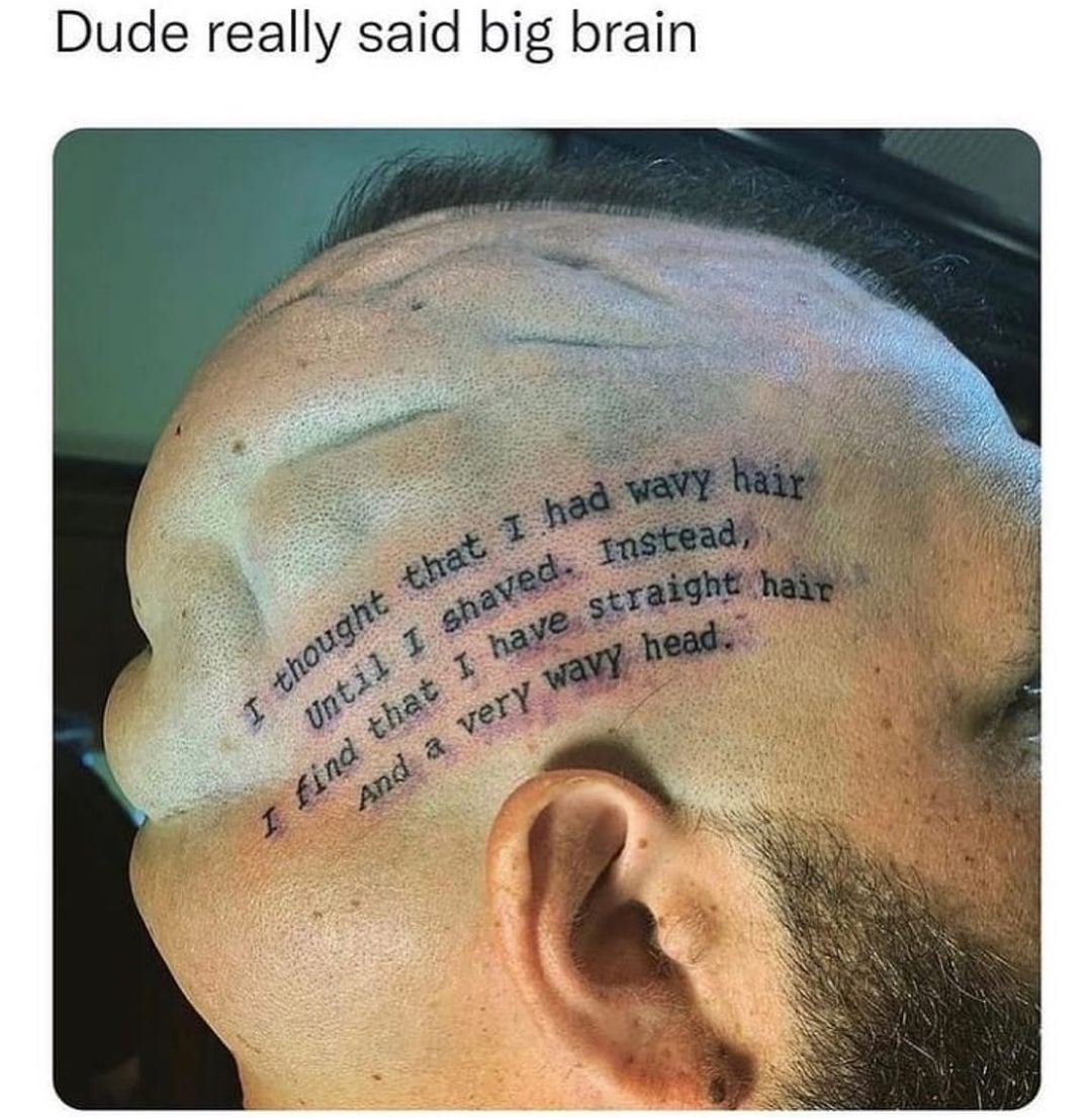 Dude really said big brain