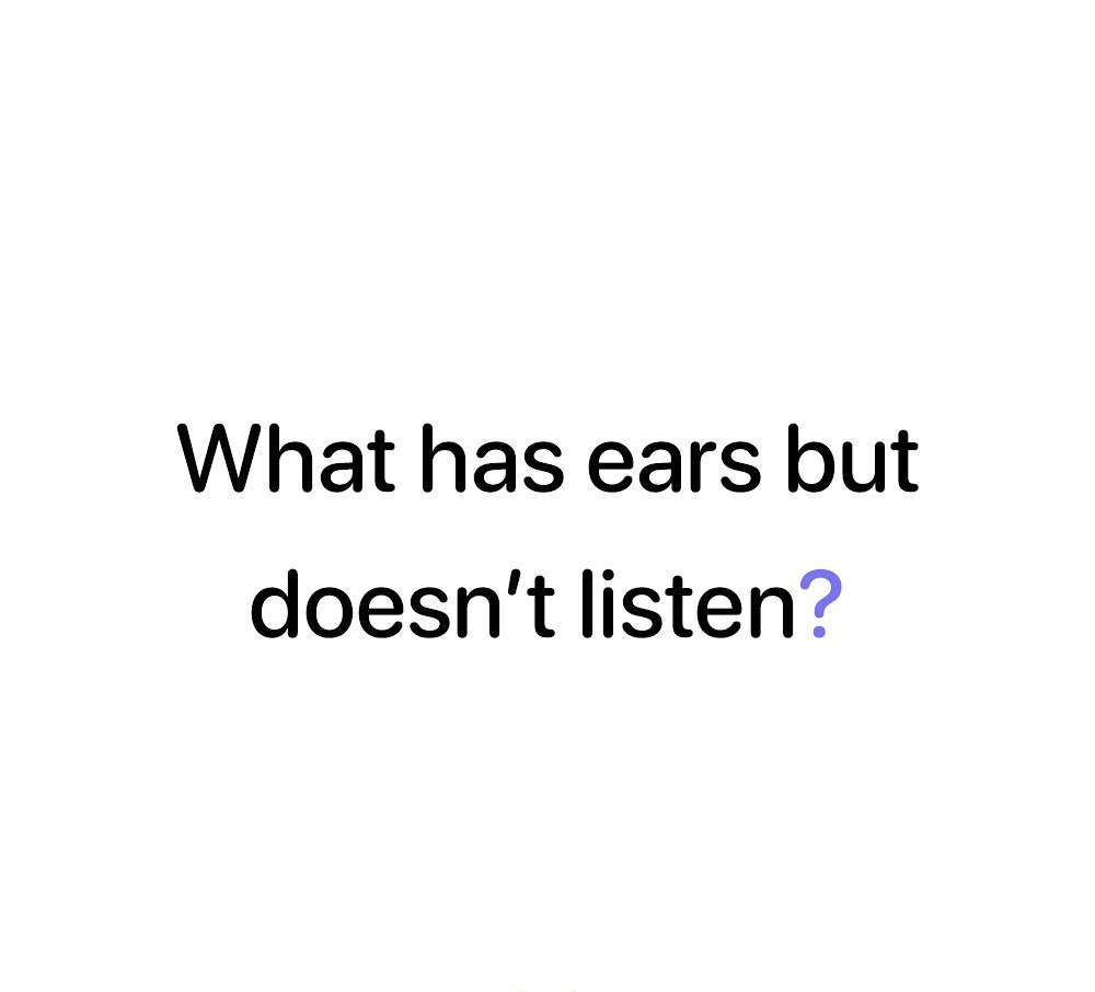 What has ears but doesnt listen