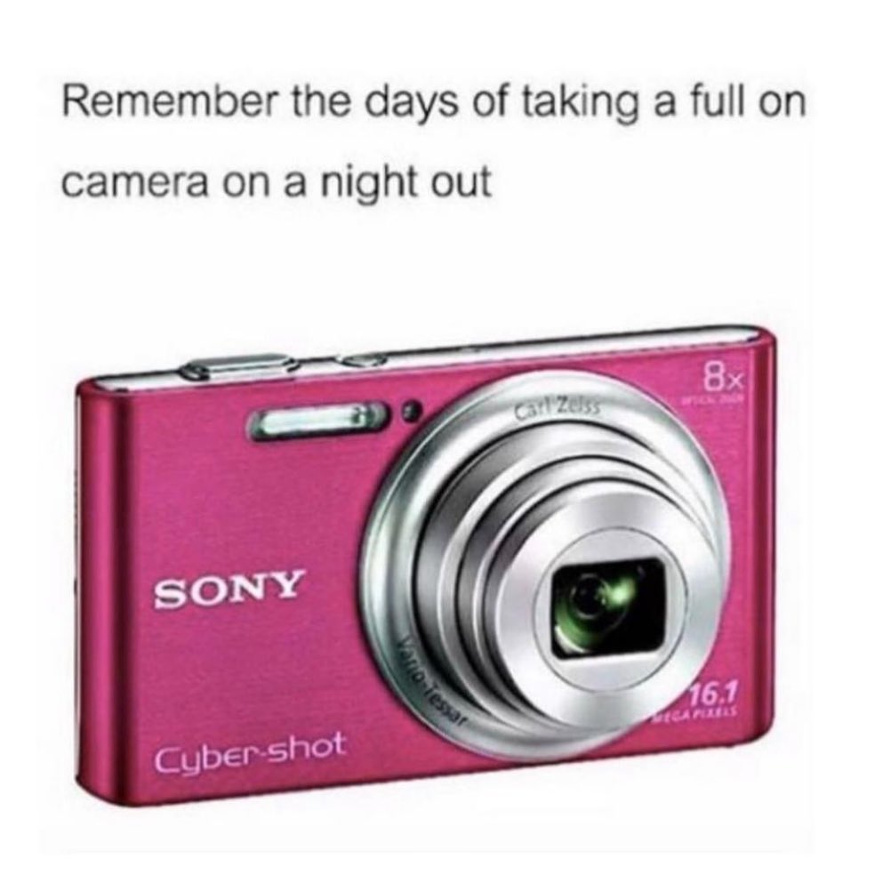 Remember the days of taking a full on camera on a night out