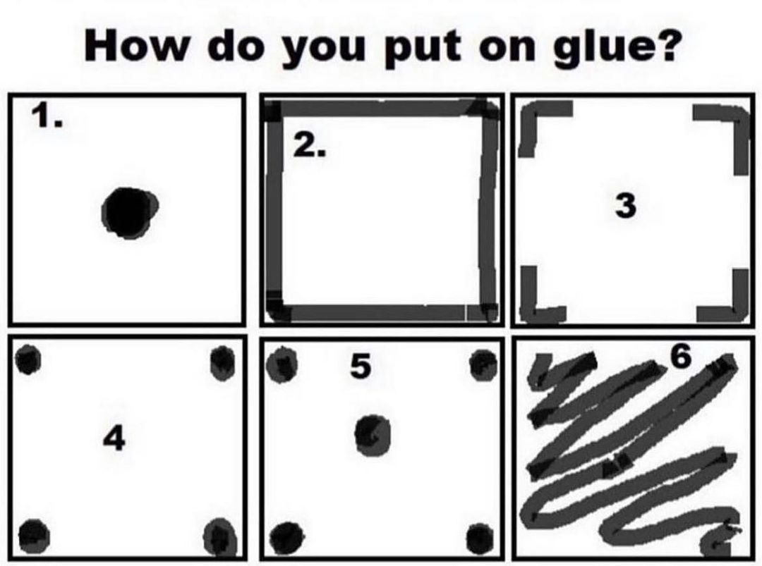 How do you put on glue and T Z