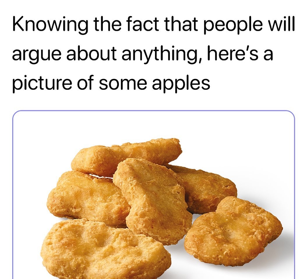 Knowing the fact that people will argue about anything heres a picture of some apples