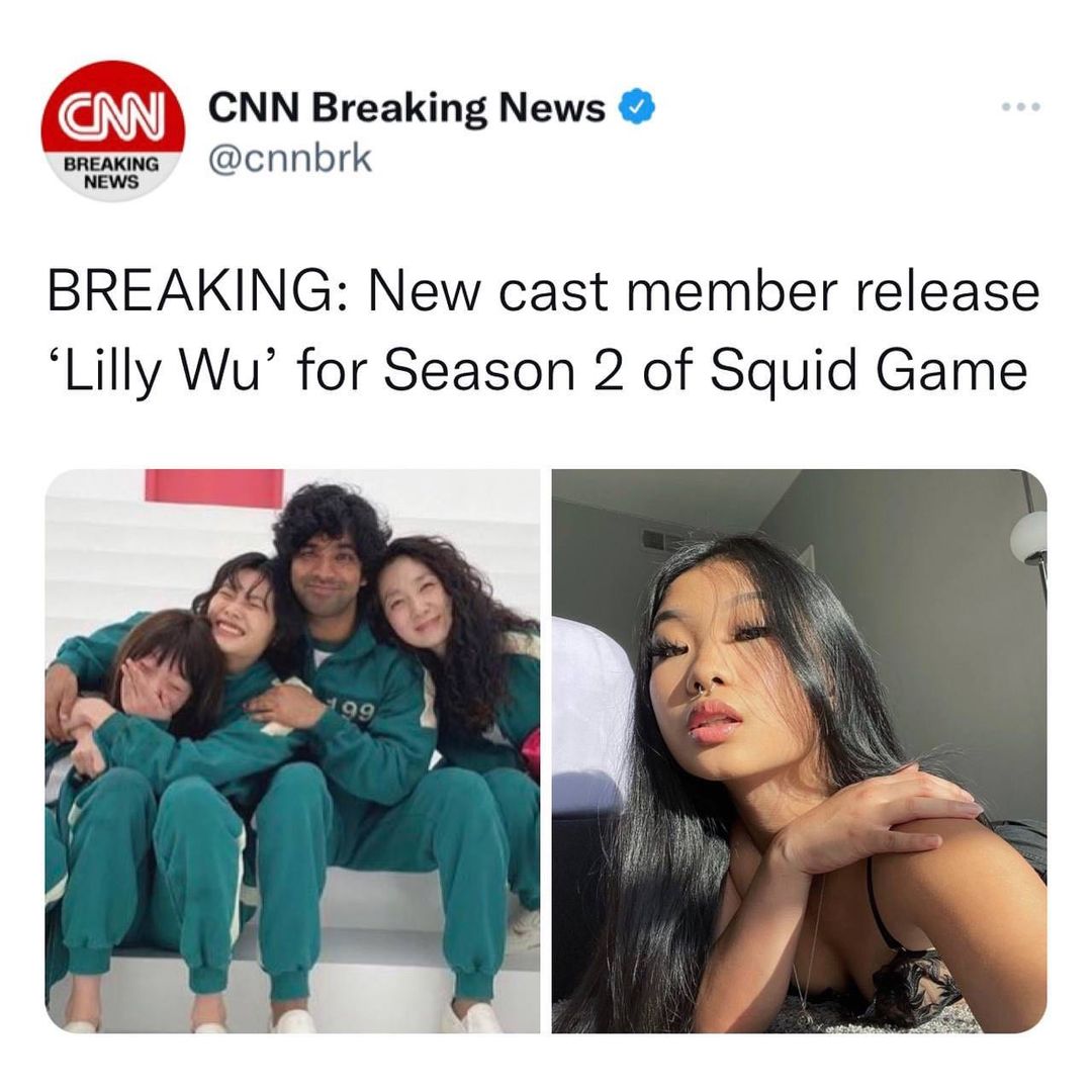 Y CNN Breaking News emeaae cnnbrk BREAKING New cast member release Lilly Wu for Season 2 of Squid Game