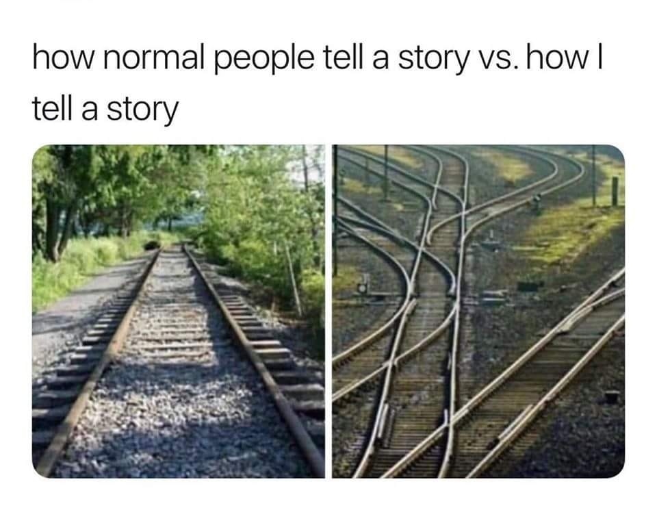 how normal people tell a story vs tell a story