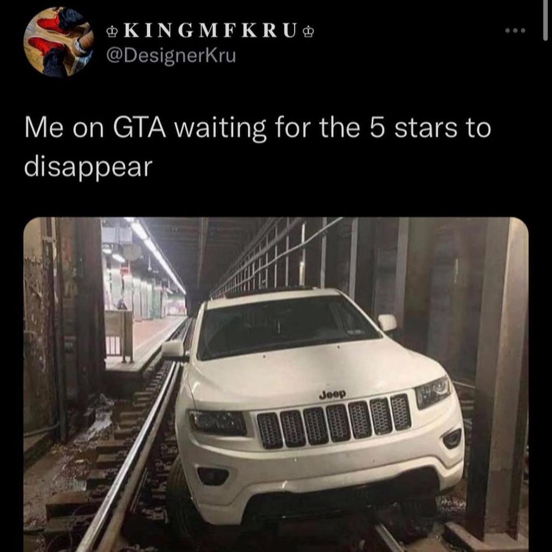 KINGMFKRU w DesignerKru Me on GTA waiting for the 5 stars to oFSFYoJolF1s