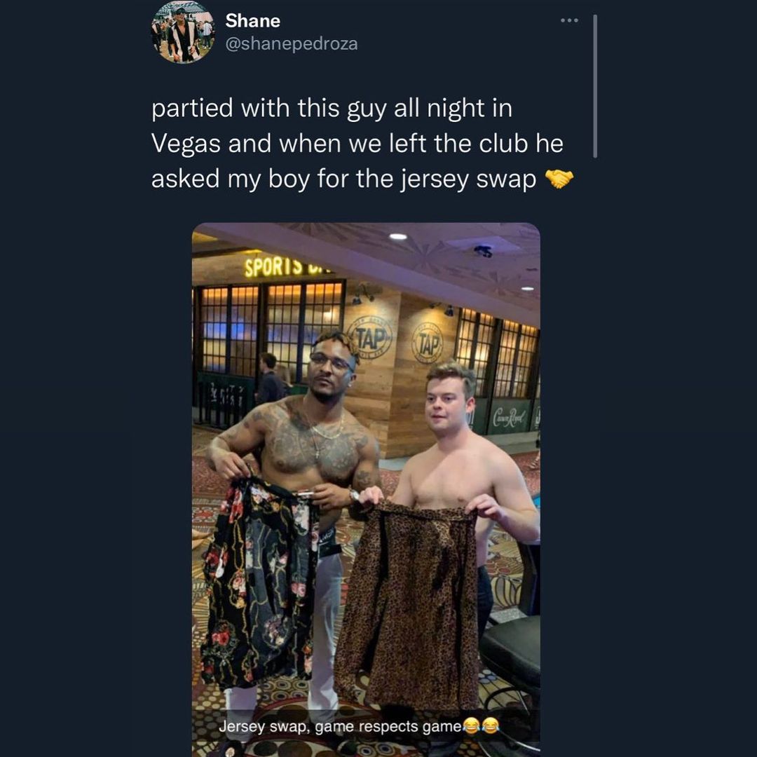 Shane v yf shanepedroza partied with this guy all night in Vegas and when we left the club he EN Gl NN TR IR N EICEVASE R 2