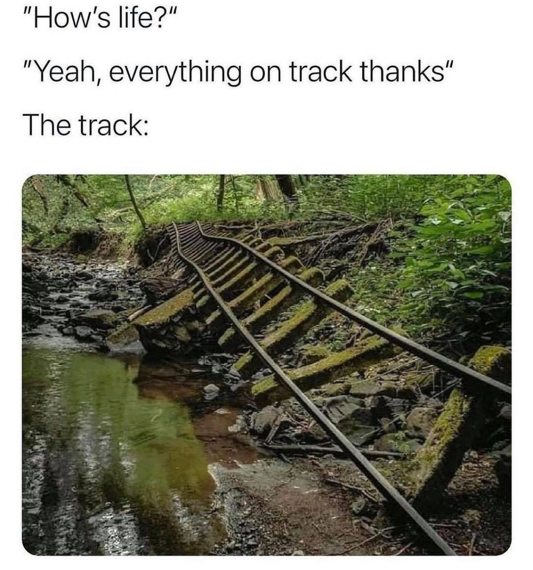 Hows life Yeah everything on track thanks The track