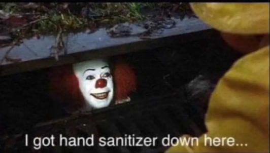 l yA Ve AJ 2 got hand sanitizer down here