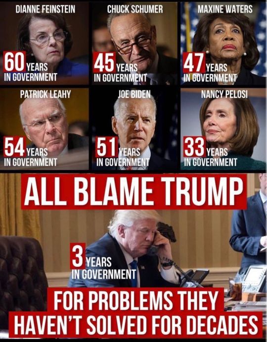 DIANNE FEINSTEIN CHUCK SCHUMER MAXINE WATERS j 00 45 IN GOVERNMENT N EUVERNIH ANGOVERNMENF J 551 JVERNMENT AL BLAWE TRUMPS l mmm FOR PROBLEMS THEY HAVENT SOLVED FOR DECADES