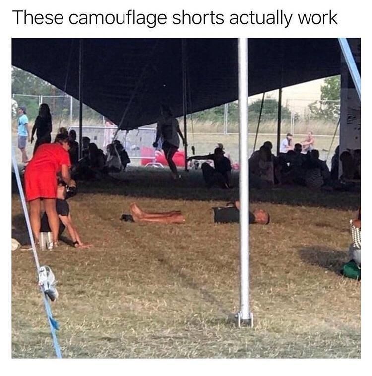 These camouflage shorts actually work