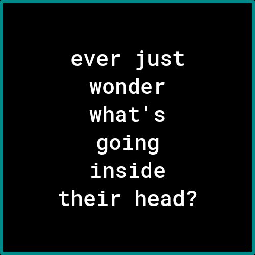 ever just wonder whats fooRyls inside their head