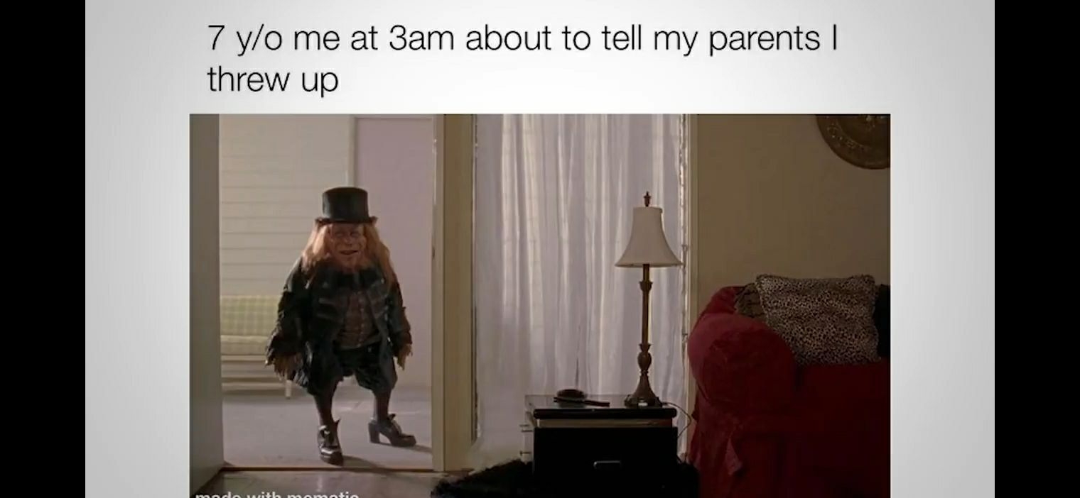 7 yo me at 3am about to tell my parents threw up