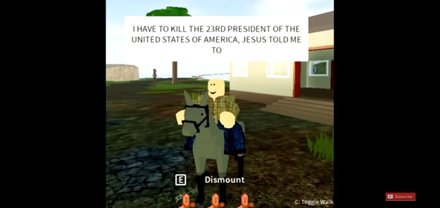 S HAVE TO KILL THE 23RD PRESIDENT OF THE UNITED STATES OF AMERICA JESUS TOLD ME 0o B Dismount i TS e e