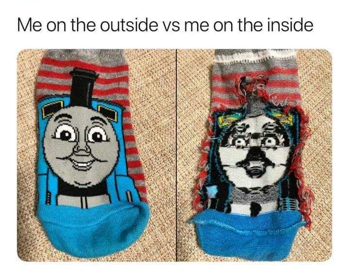 Me on the outside vs me on the inside