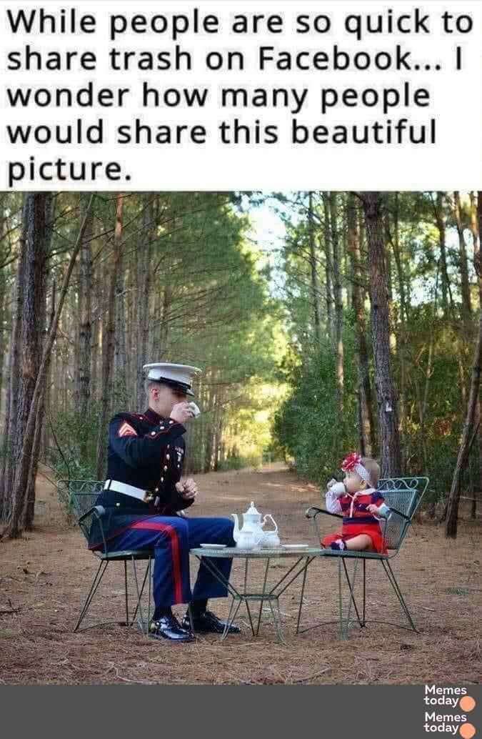 While people are so quick to share trash on Facebook wonder how many people would share this beautiful picture Memes today Memes today