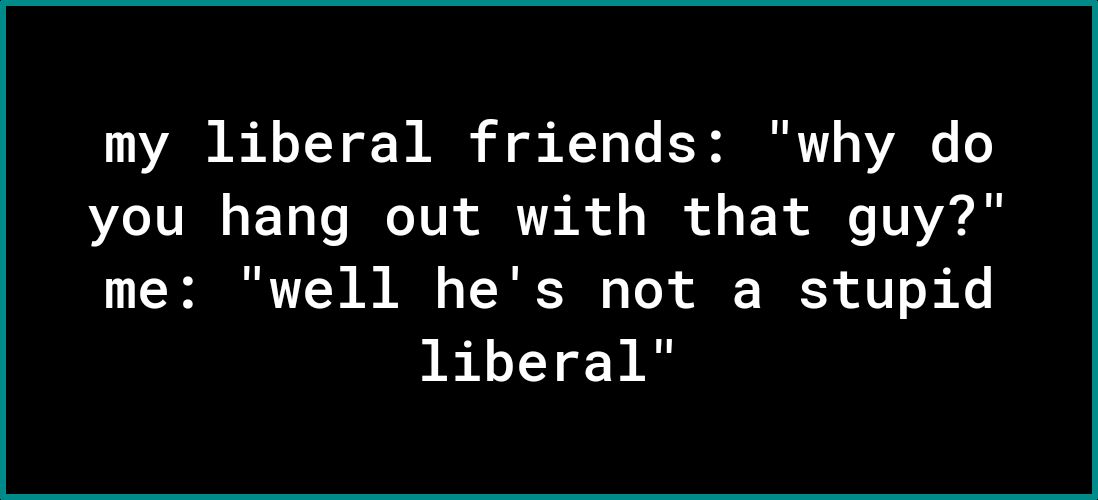 LV B T o T A o Y o Ve SR 2 VA Ve 10BN o E T Lo oYU R R VYo A of o W of o F X oo V VA me well hes not a stupid liberal