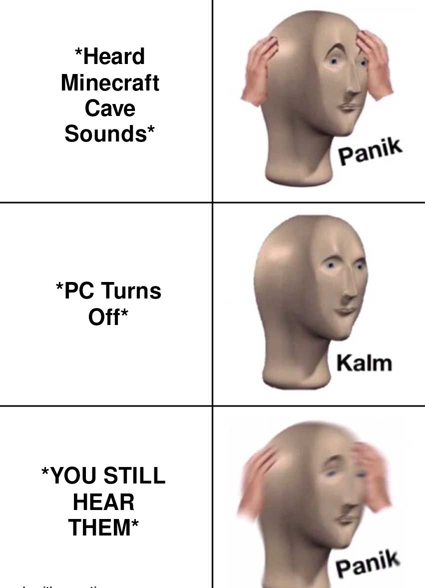 Heard Minecraft Cave Sounds PC Turns Off YOU STILL HEAR THEM