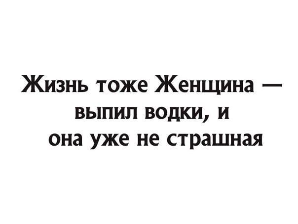 Жизнь тоже Женщина выпил водки и она уже не страшная