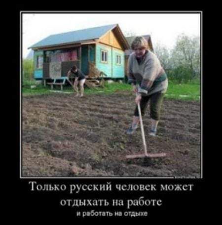 Только русский человек может отдыхать на работе и работать на отдыхе