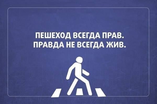 ПЕШЕХОД ВСЕГДА ПРАВ ПРАВДА НЕ ВСЕГДА ЖИВ 1 ъ