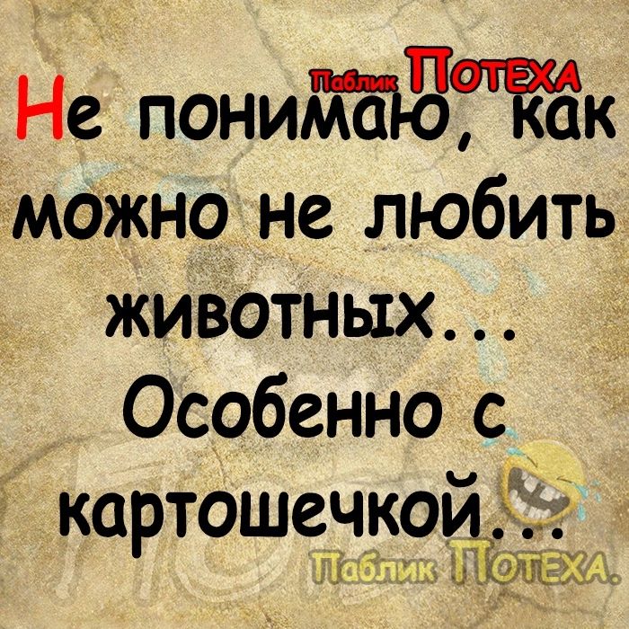 Не понилддів можноне любить ЖИВОТНЫХ Особенно с картошечкой