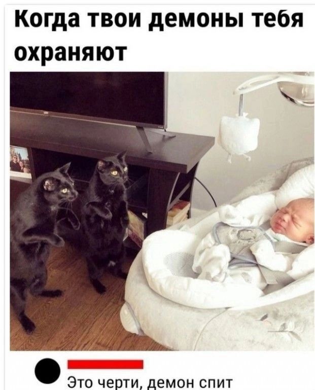 Когда твои демоны тебя охраняют Это черти демон спит