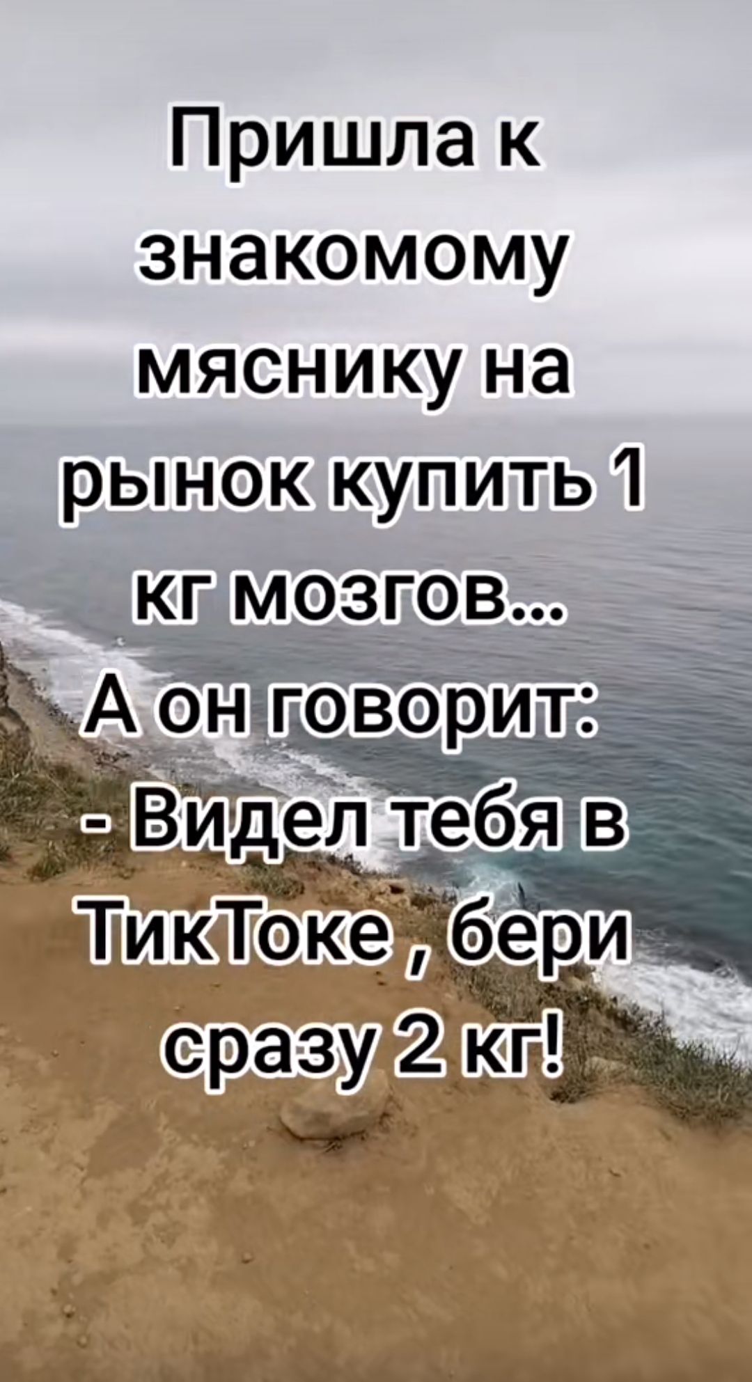 Пришла к знакомому мяснику на рынок купить 1 КПМОЗГовВ сразу 2 кг