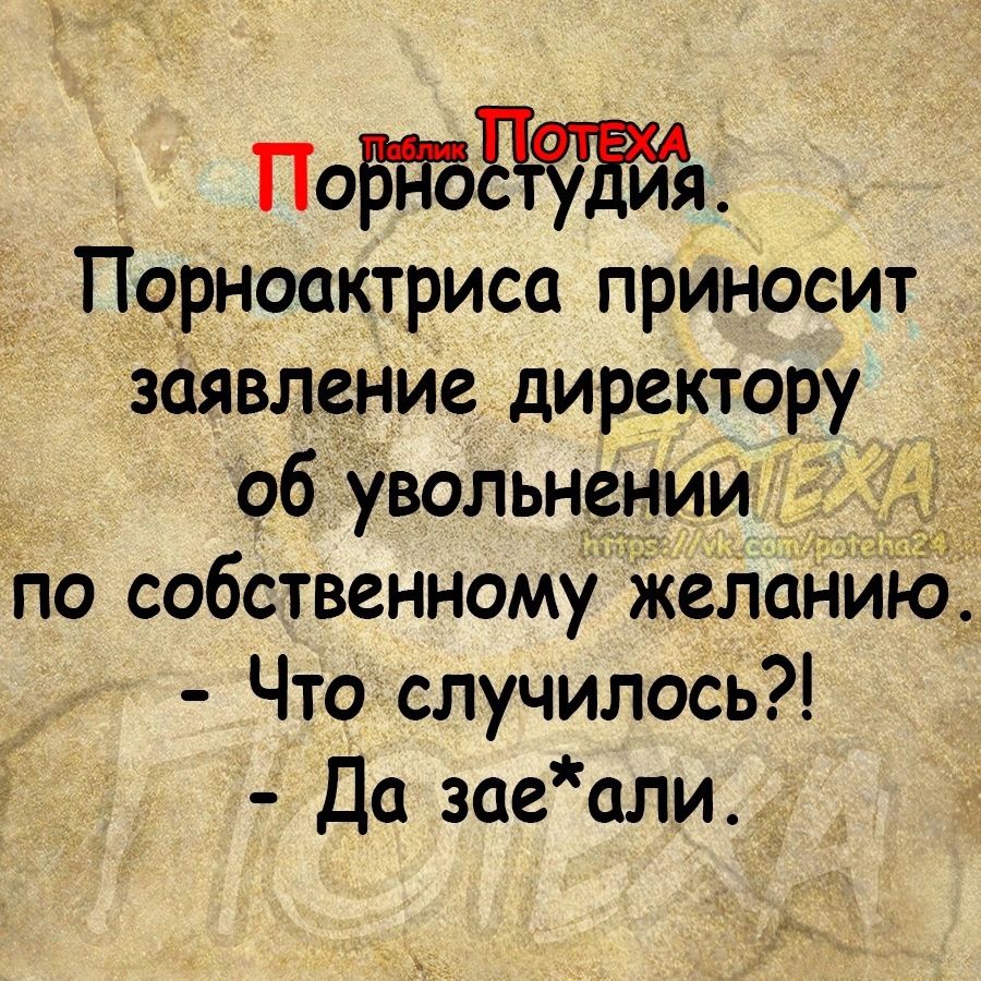 ПоБПБ г Порносктриса приносит заявление директору об увольнении по собственному желанию Что случилось Да заеали