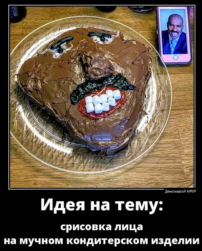 Идея на тему срисовка лица на мучном кондитерском изделии