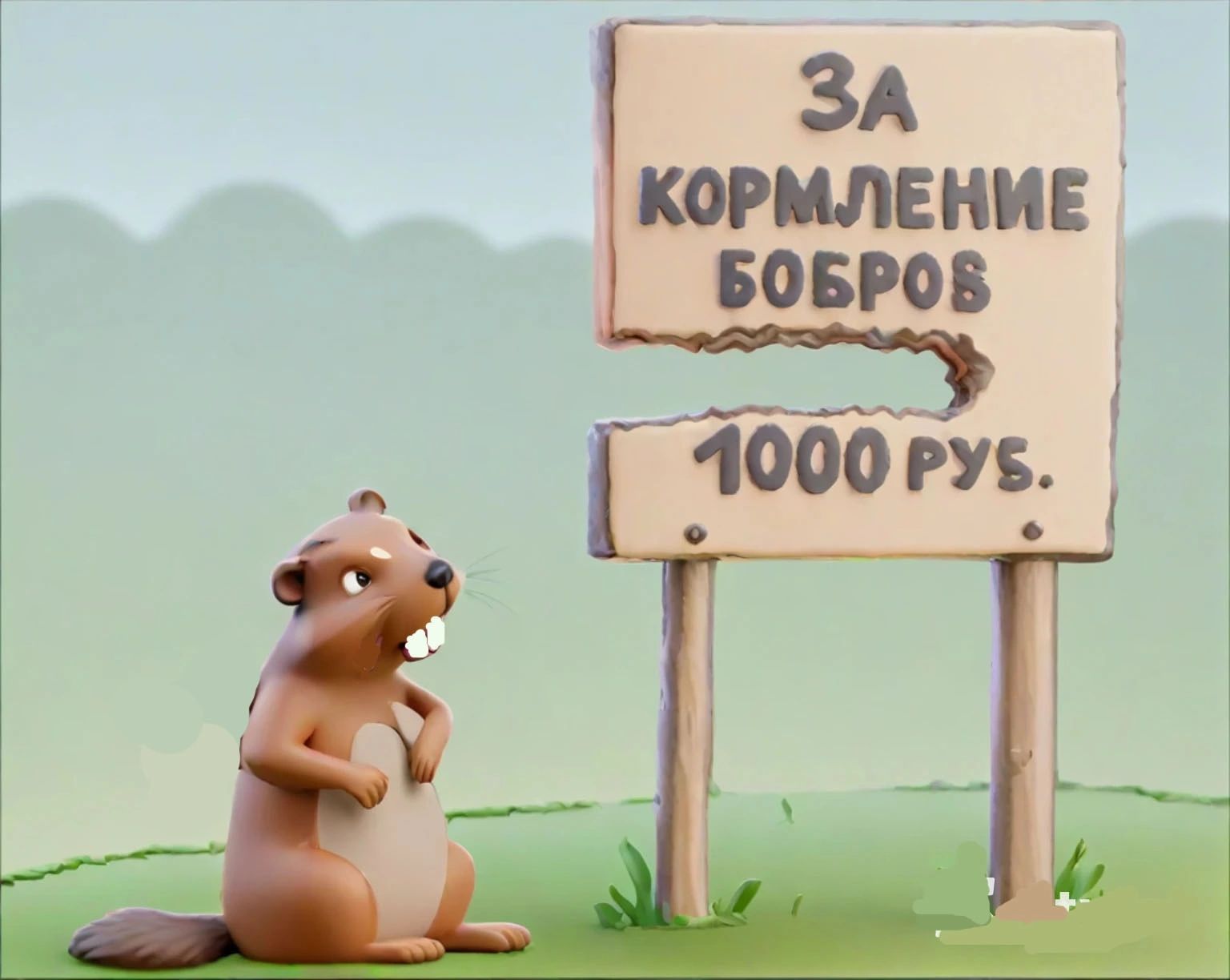 ЗА КОРМЛЕНИЕ БОБРОБ 2000 РУБ