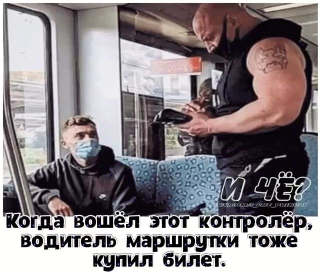 водитель маршрутки тоже купил билет