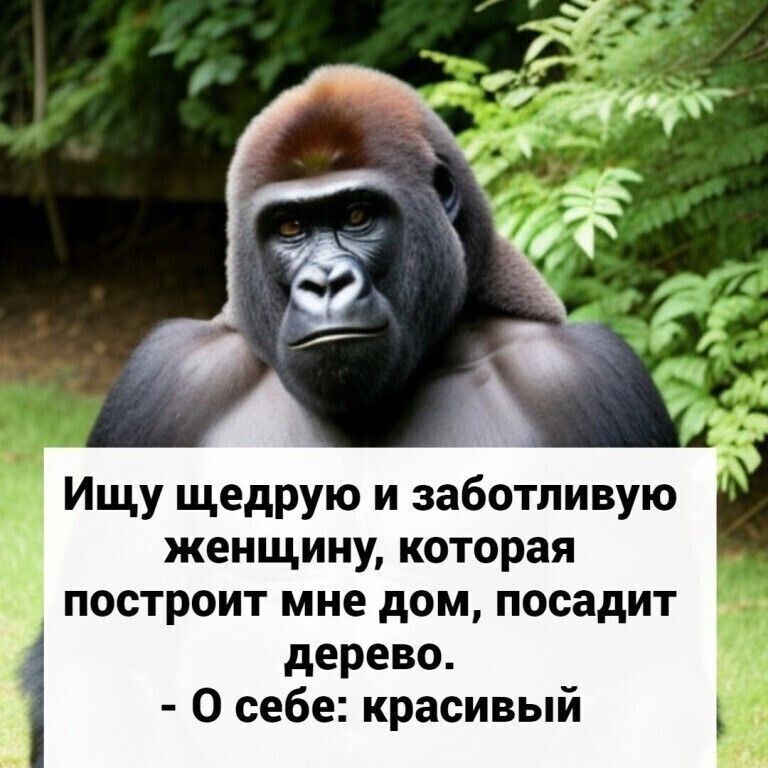 Ищу щедрую и заботливую женщину которая построит мне дом посадит дерево О себе красивый