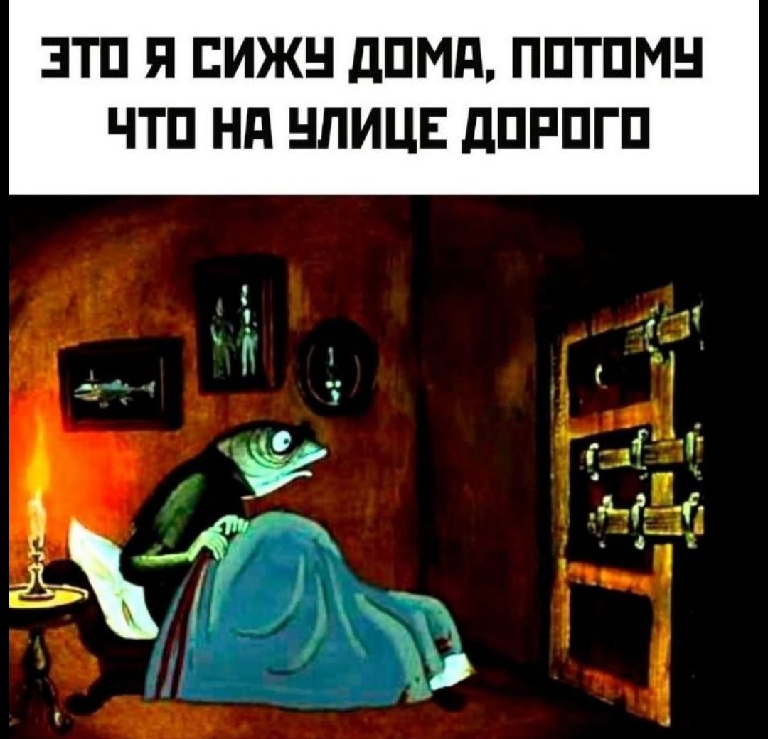 ЭТО Я СИЖУ ДОМА ПОТОМУ ЧТО НА УЛИЦЕ ДОРОГО уе М _4 ч