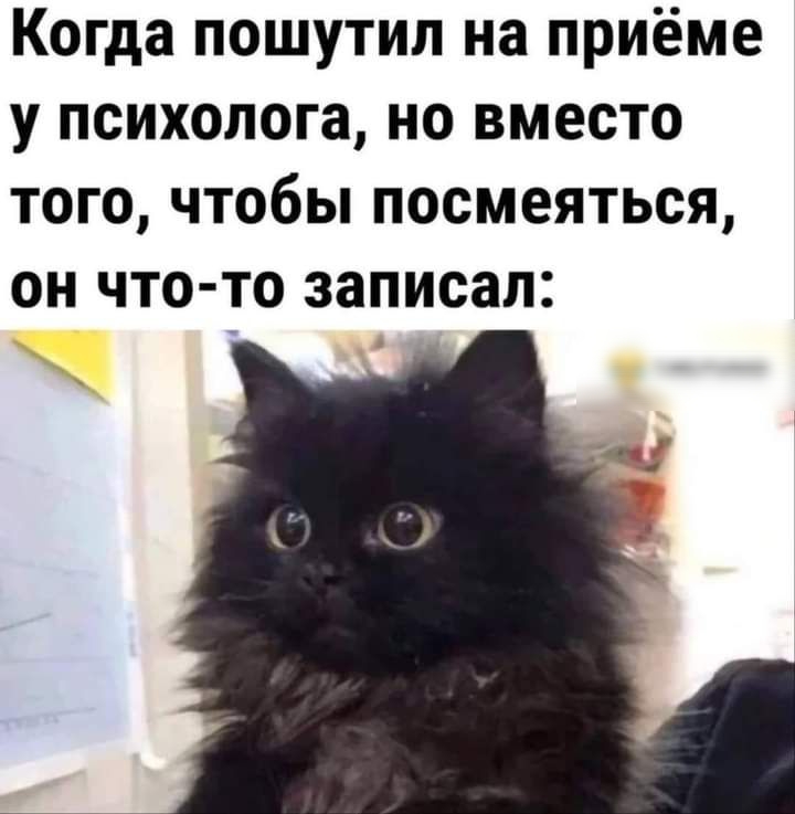 Когда пошутил на приёме у психолога но вместо того чтобы посмеяться он что то записал