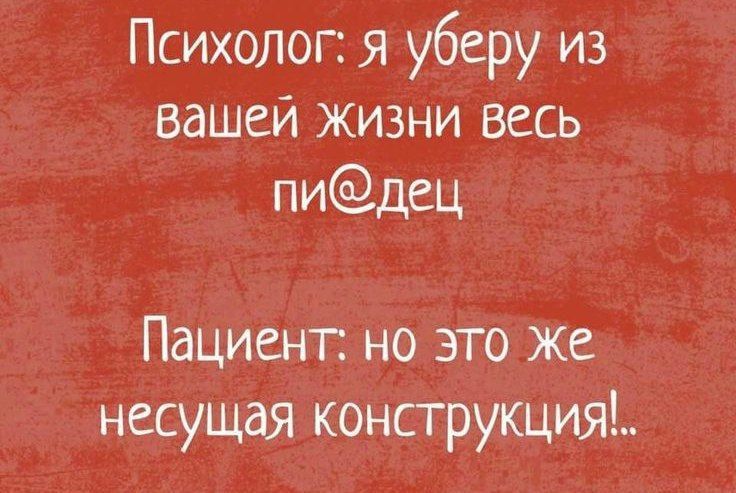 Психолог я уберу из вашей жизни весь пидец Пациент но это же несущая конструкция