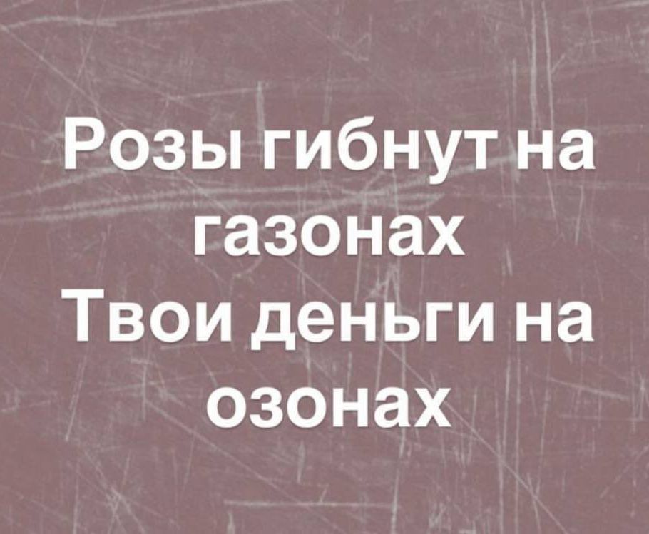 Розы гибнут на газонах Твои деньги на озонах