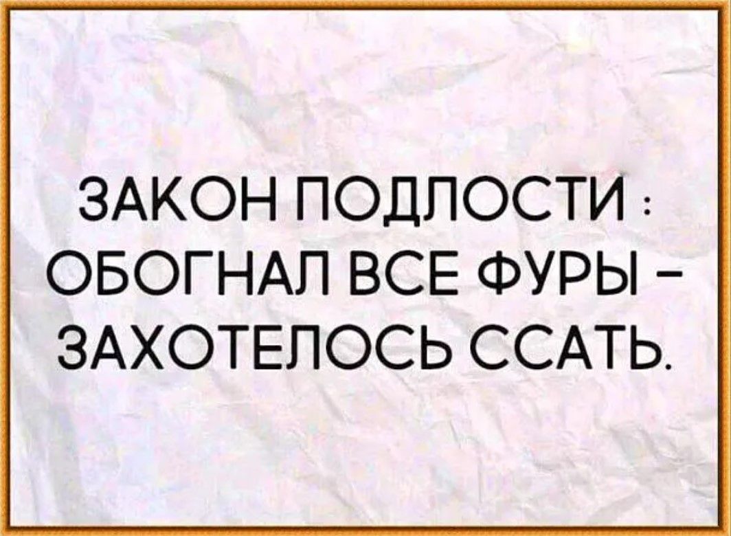 ЗАКОН ПОДЛОСТИ ОБОГНАЛ ВСЕ ФУРЫ ЗАХОТЕЛОСЬ ССАТЬ