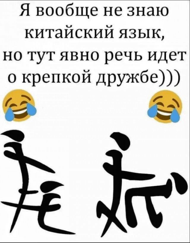 Я вообще не знаю китайский язык но тут явно речь идет о крепкой дружбе