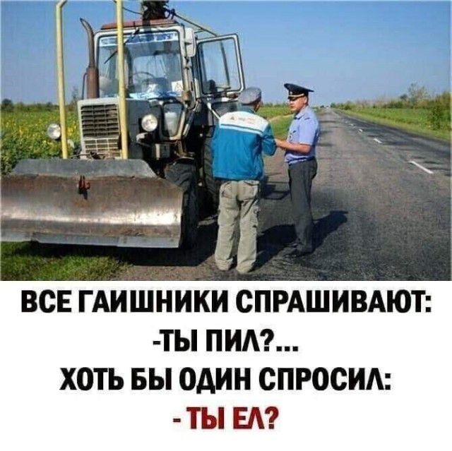ВСЕ ГАИШНИКИ СПРАШИВАЮТ ТЫ ПИЛ ХОТЬ БЫ ОДИН СПРОСИЛ ТЫ ЕЛ