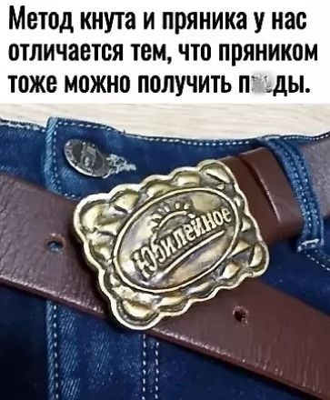 Метод кнута и пряника у нас отличается тем что пряником тоже можно получить пжды