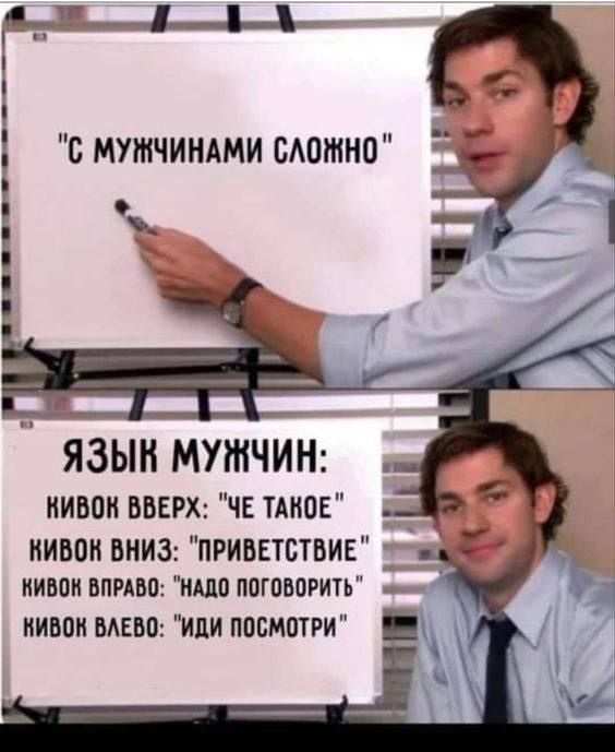 С МУЖЧИНАМИ СЛОЖНО ЯЗЫК МУЖЧИН НИВОК ВВЕРХ ЧЕ ТАКОЕ ниВОН ВНИЗ ПРИВЕТСТВИЕ ой НИВОН ВПРАВО НАДО ПОГОВОРИТЬ НИВОК ВЛЕВО ИДИ ПОСМОТРИ