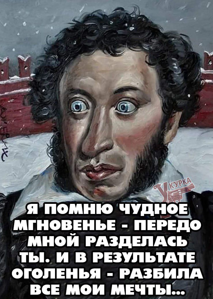 Я ПОМНЮ ЧУДНОЕ МГНОВЕНЬЕ ПЕРЕДО МНОЙ РАЗДЕЛАСЬ ТЫ И В РЕЗУЛЬТАТЕ ОГОЛЕНЬЯ РАЗБИЛА ВСЕ МОИ МЕЧТЫ