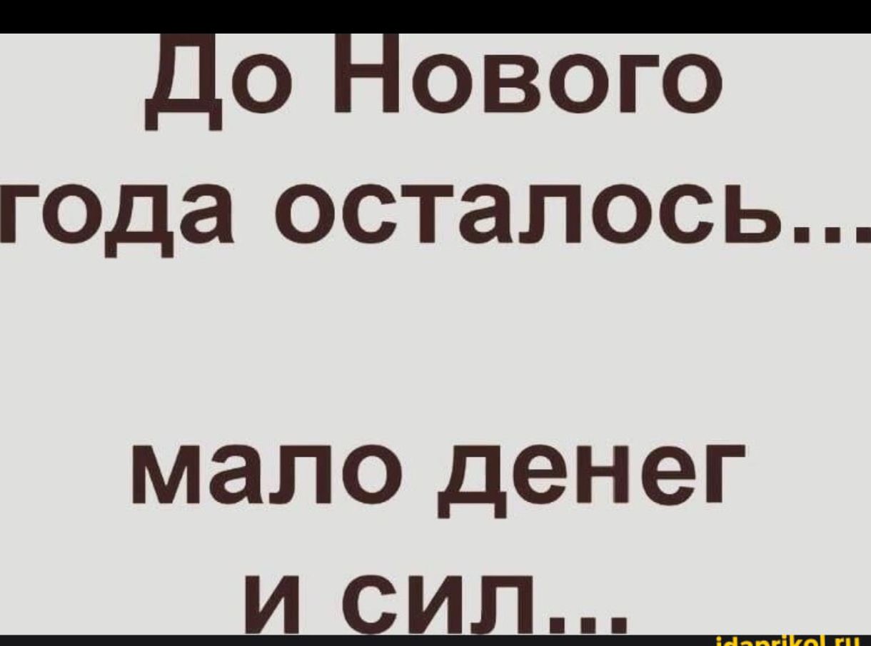 дО ПОВОГО года осталось мало денег И сСиИлЛ _