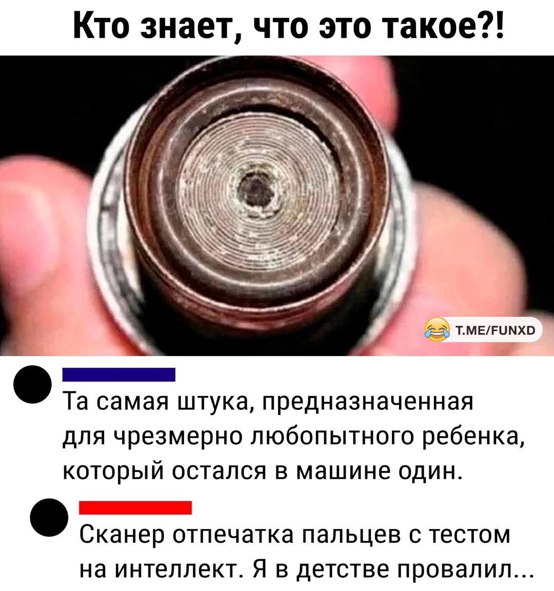 Кто знает что это такое і тМЕРОМХО БЕЕЕЕШЕШНЫ Та самая штука предназначенная для чрезмерно любопытного ребенка который остался в машине один Сканер отпечатка пальцев с тестом на интеллект Я в детстве провалил