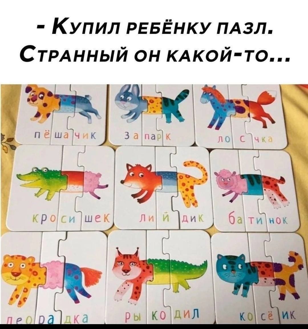 Купил РЕБЁНКУ ПАЗЛ СтрРАННЫЙ ОН КАКОЙ ТО ЖЖд