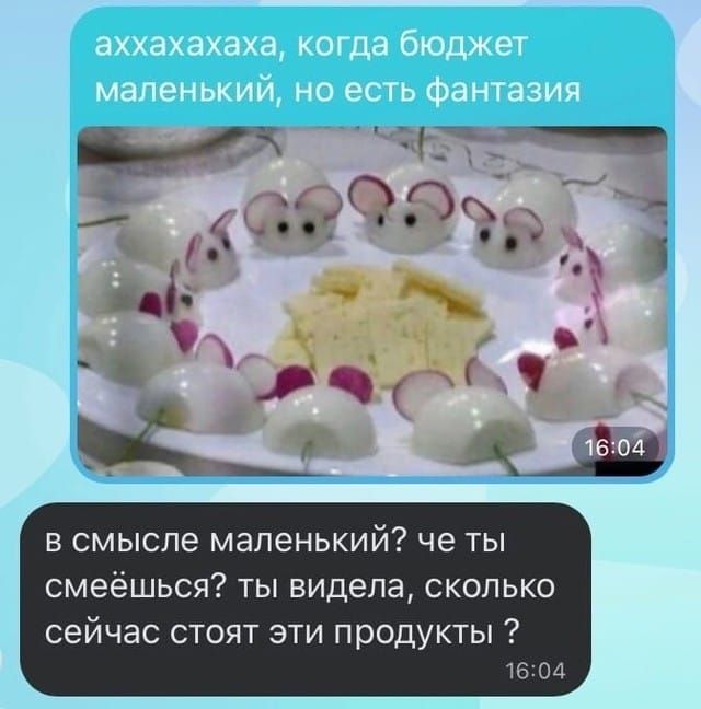 в смысле маленький че ты смеёшься ты видела сколько сейчас стоят эти продукты 1604