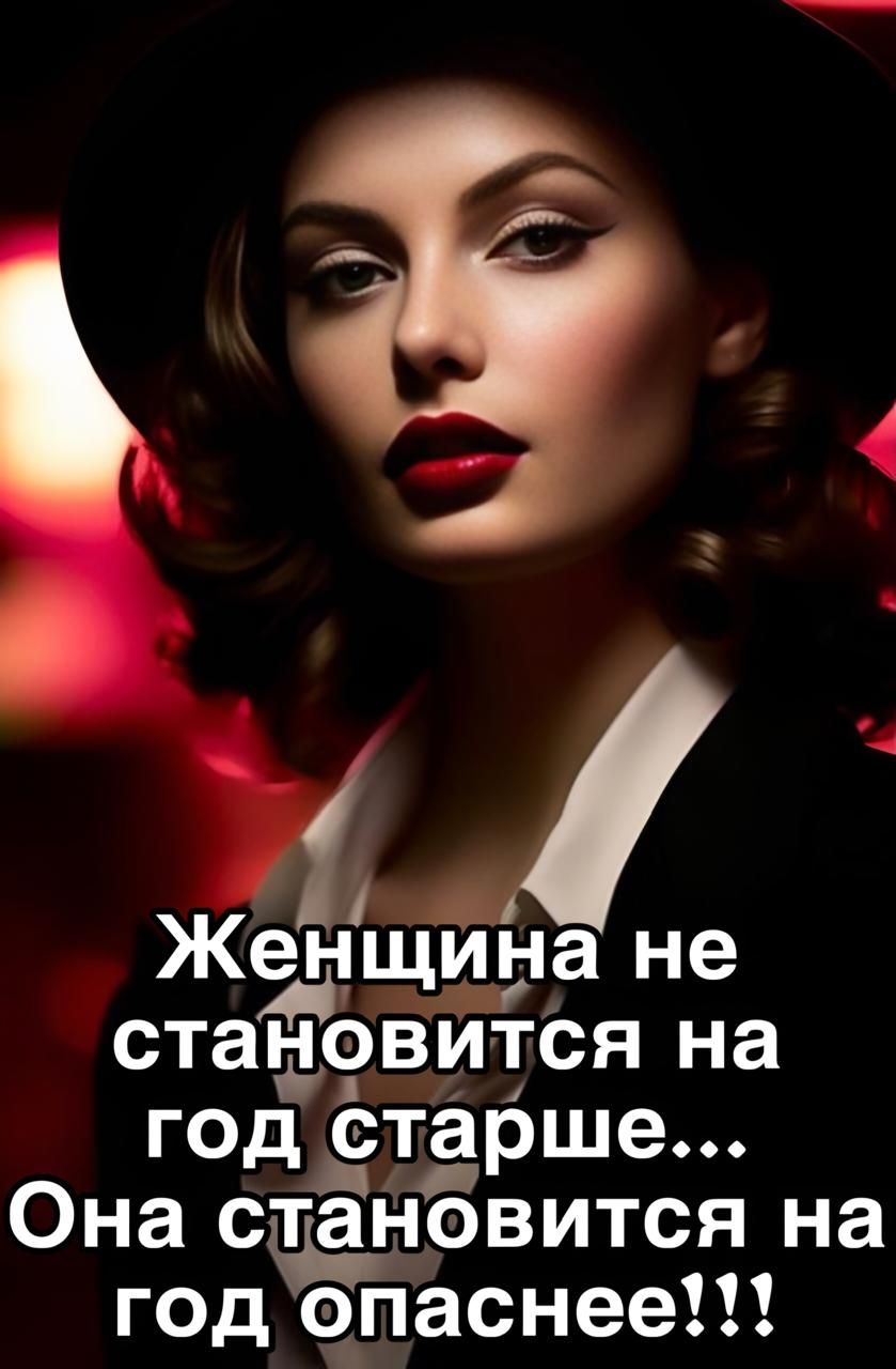 Женщина не становится на год старше... Она становится на год опаснее!!!