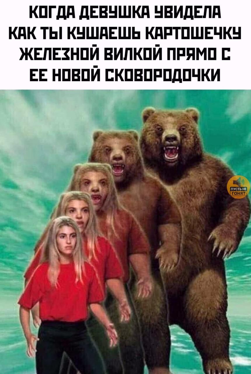 КОГДА ДЕВУШКА УВИДЕЛА КАК ТЫ КУШАЕШ КАРТОШЕЧКУ ЖЕЛЕЗНОЙ ВИЛКОЙ ПРЯМО С ЕЕ НОВОЙ СКОВОРОДОЧКИ