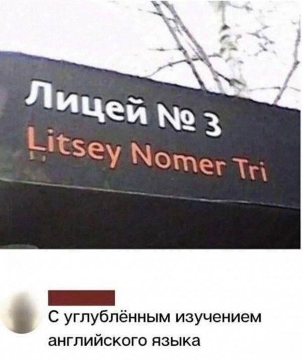 Лицей № 3
Litsey Nomer Tri
С углублённым изучением английского языка