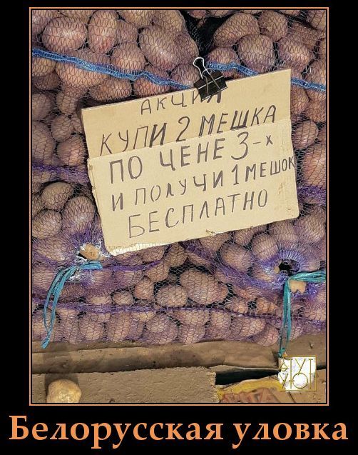 АКЦИЯ
КУПИ 2 МЕШЕКА ПО ЦЕНЕ 3-х И ПОЛУЧИ 1 МЕШОК БЕСПЛАТНО
Белорусская уловка