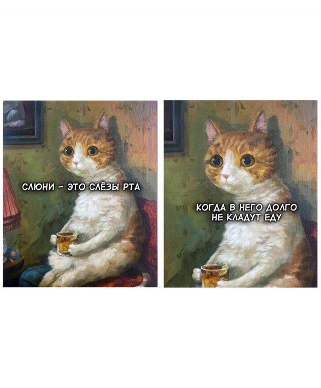 Слюни - это слёзы рта
Когда в него долго не кладут еду